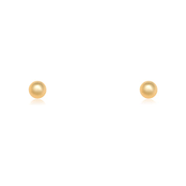 Gold Small Ball Stud Earrings
